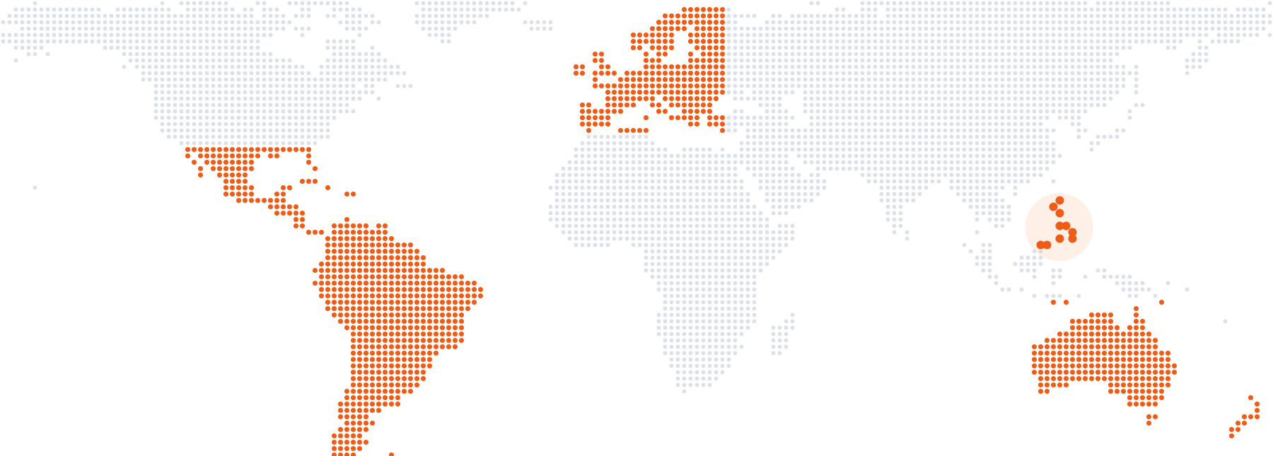 Serin talent distribution across the Philippines, Latin America, Europe and Australia